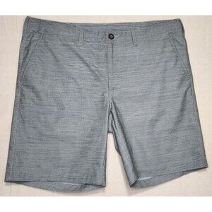 Roundtree & Yorke Performance Shorts Size 40 Flat Front Golf Blue Gray Stretch